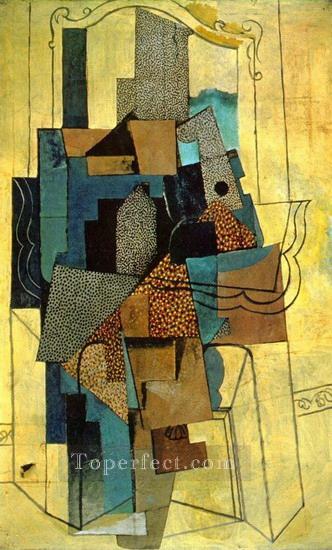 Man at the Fireplace 1916 Pablo Picasso Oil Paintings